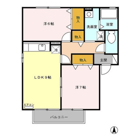 シャンポール　Ａ棟の物件間取画像